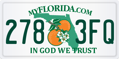 FL license plate 2783FQ
