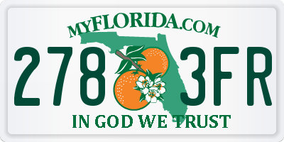 FL license plate 2783FR
