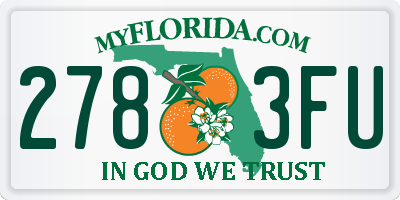 FL license plate 2783FU