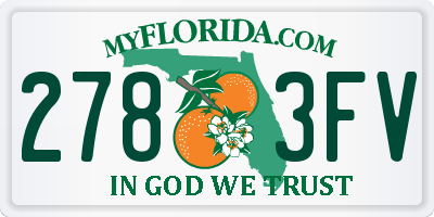 FL license plate 2783FV