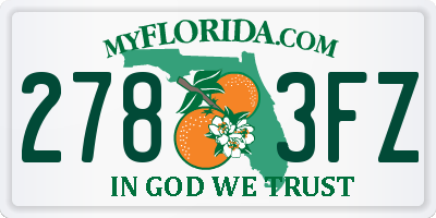 FL license plate 2783FZ