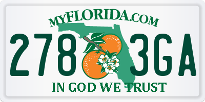 FL license plate 2783GA