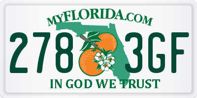 FL license plate 2783GF