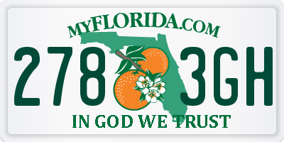 FL license plate 2783GH