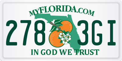 FL license plate 2783GI