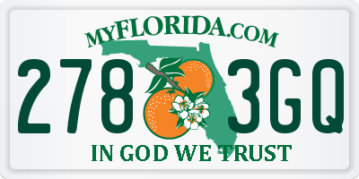 FL license plate 2783GQ
