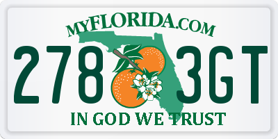 FL license plate 2783GT