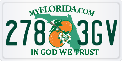 FL license plate 2783GV