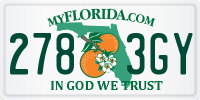 FL license plate 2783GY