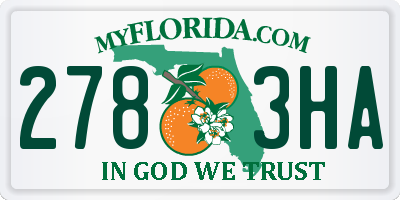 FL license plate 2783HA