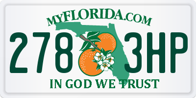 FL license plate 2783HP