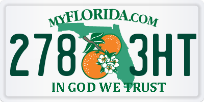 FL license plate 2783HT