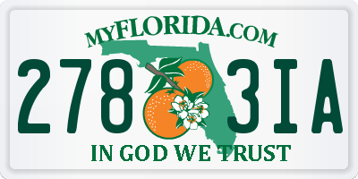 FL license plate 2783IA