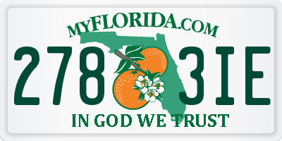 FL license plate 2783IE