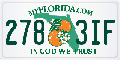 FL license plate 2783IF