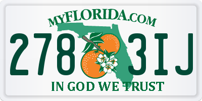 FL license plate 2783IJ