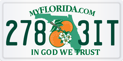 FL license plate 2783IT