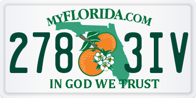 FL license plate 2783IV