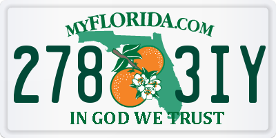 FL license plate 2783IY