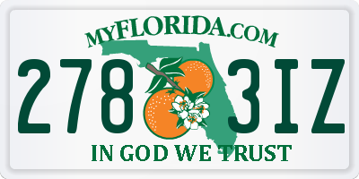 FL license plate 2783IZ