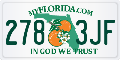 FL license plate 2783JF