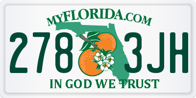 FL license plate 2783JH