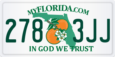 FL license plate 2783JJ