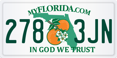 FL license plate 2783JN