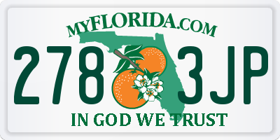 FL license plate 2783JP