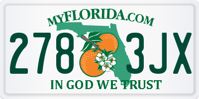 FL license plate 2783JX