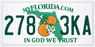 FL license plate 2783KA