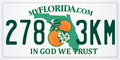 FL license plate 2783KM