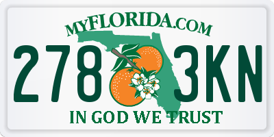 FL license plate 2783KN