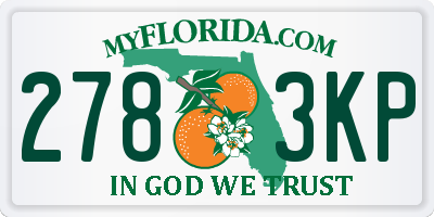 FL license plate 2783KP