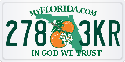 FL license plate 2783KR