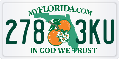 FL license plate 2783KU