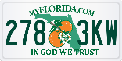 FL license plate 2783KW