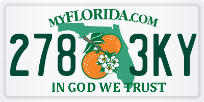 FL license plate 2783KY