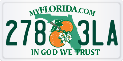 FL license plate 2783LA