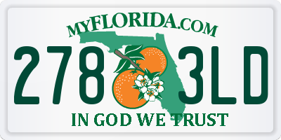 FL license plate 2783LD