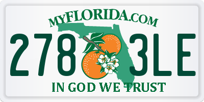 FL license plate 2783LE