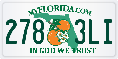 FL license plate 2783LI