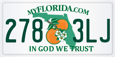 FL license plate 2783LJ