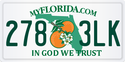 FL license plate 2783LK