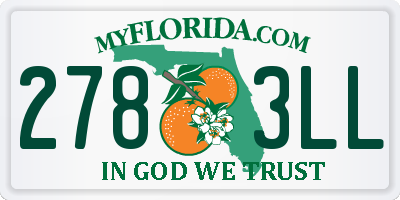 FL license plate 2783LL