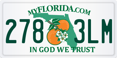 FL license plate 2783LM