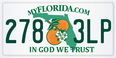 FL license plate 2783LP