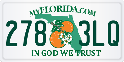 FL license plate 2783LQ