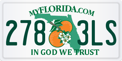 FL license plate 2783LS