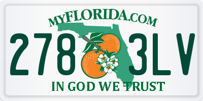 FL license plate 2783LV